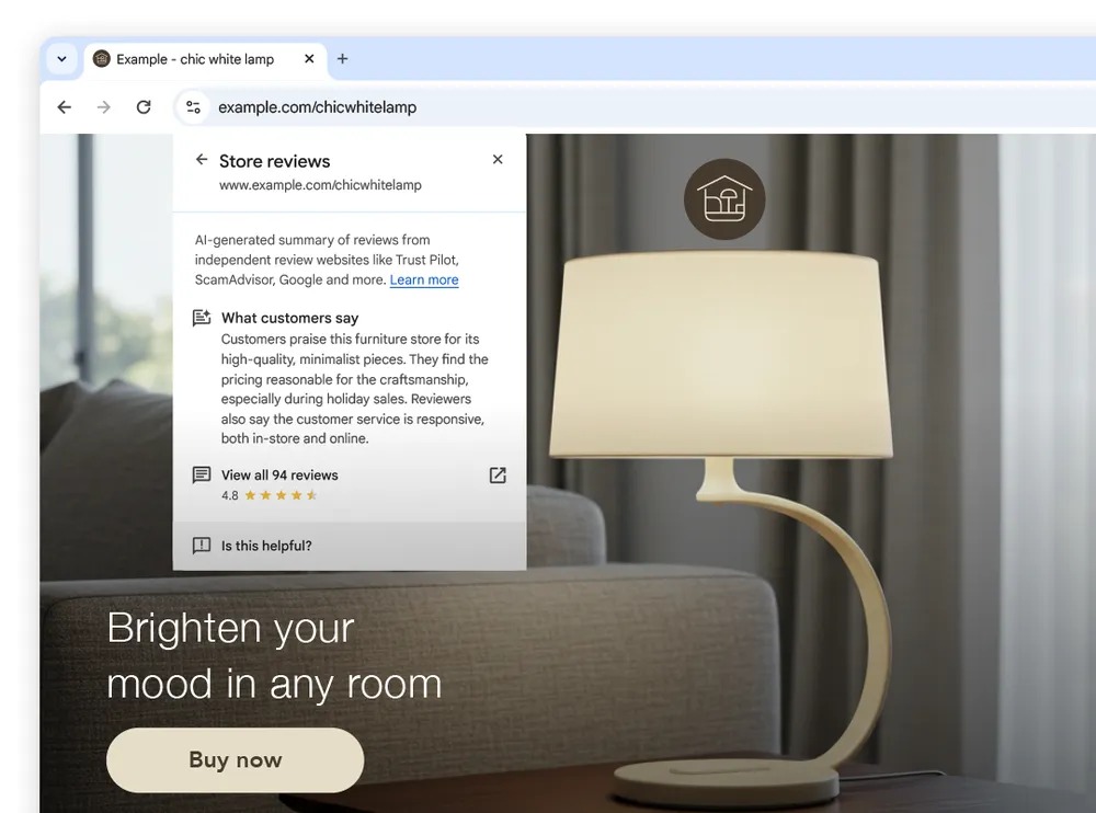 Google Chrome : un assistant d'achat intelligent