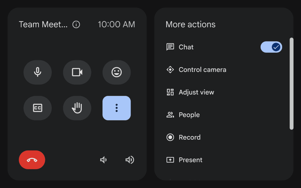 Actualisation de l'interface utilisateur du contrôleur tactile Google Meet
Expérience de pré-réunion annotée