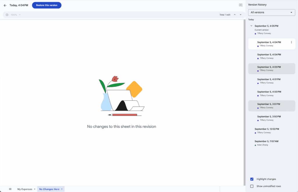 Google Sheets : comprenez les changements plus vite grâce à l’historique condensé 